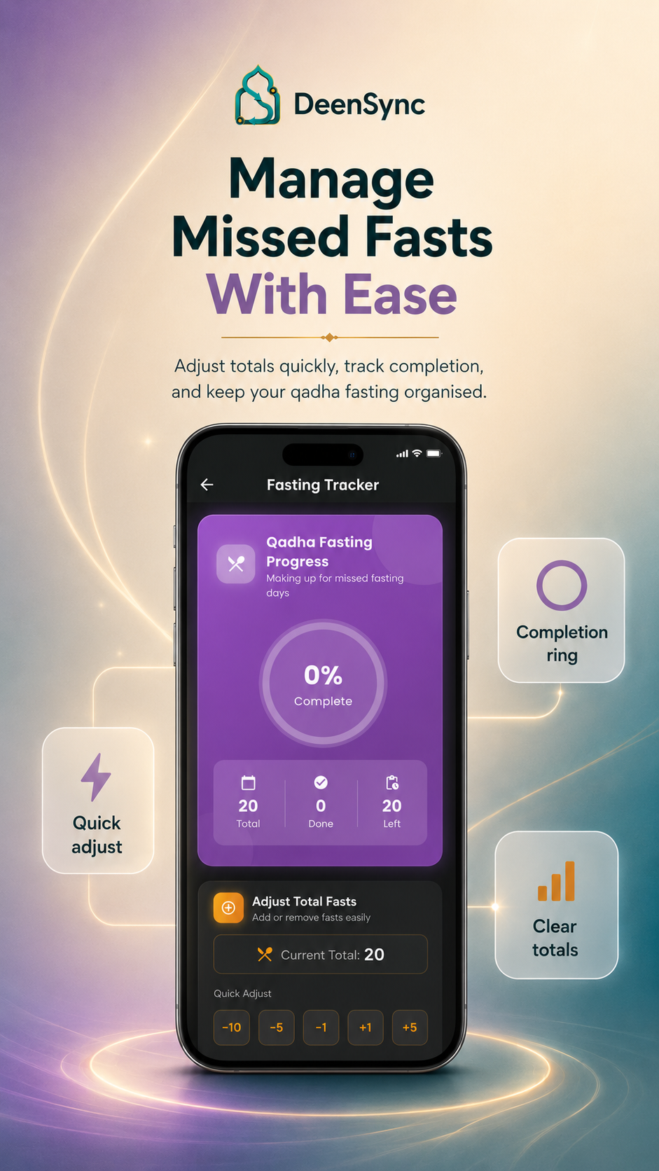 Manage missed fasts